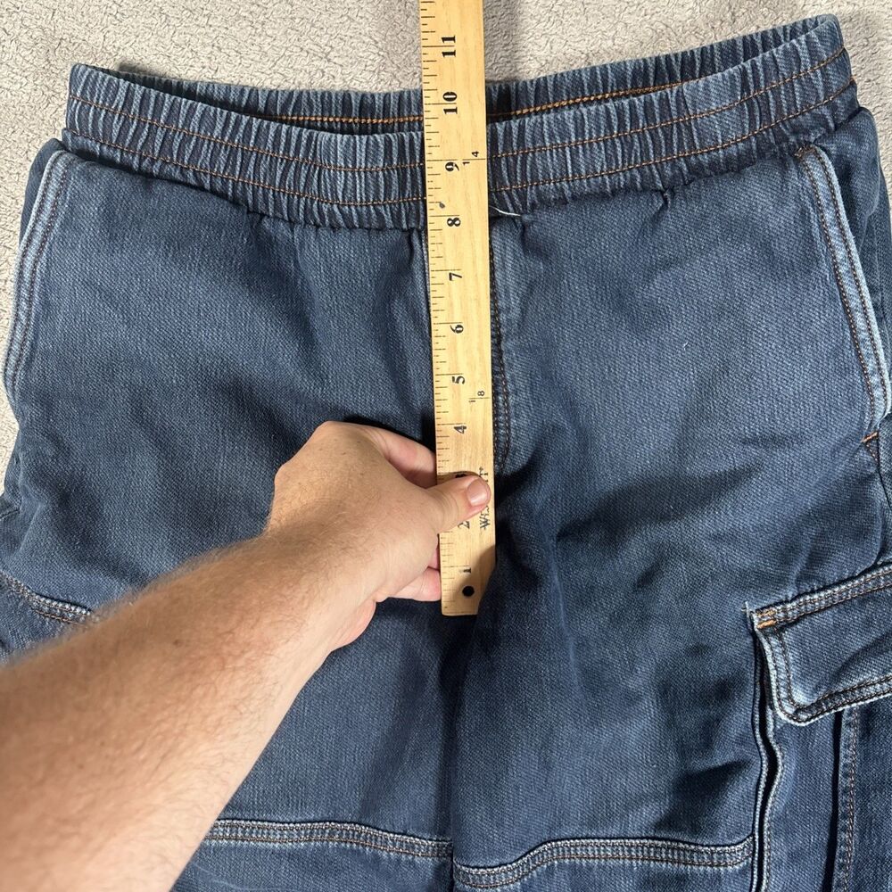 Armani Exchange Cropped‎ Ankle Cargo Jogger Blue Jeans Men’s Size 30 Fit 30x24 - Picture 7 of 16